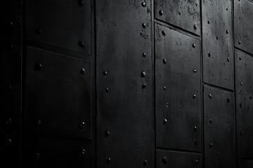 Metal wall with rivets used for industrial or urban settings