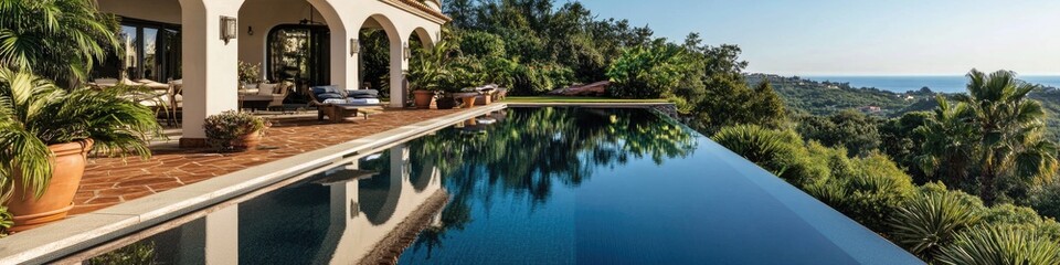 Wall Mural - A pool situated next to the ocean, providing a breathtaking view