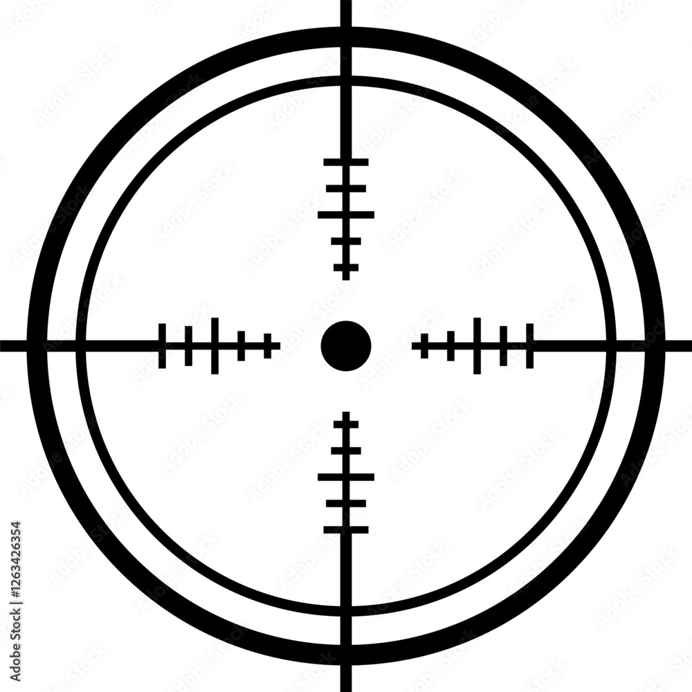 Sniper scope crosshairs aiming target navigation pointer mark cursor ...