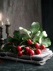 Wall Mural - Radish Arrangement on Napkin,