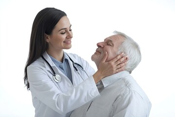Poster - A pair of scientists working together, possibly conducting an experiment or making observations