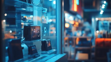 Poster - A storefront display featuring multiple clocks and watch faces