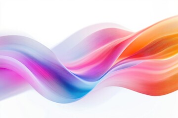 Poster - A vibrant wave on a white background, suitable for use in designs related to summer, beach, or water activities
