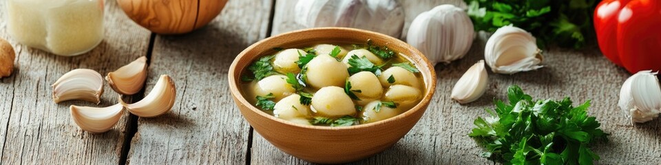 Sticker - A wooden bowl filled with various vegetables