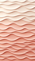 Poster - Seamless, Soft Rose To Pastel Pink 3D Wave Texture Pattern Background, Minimalist, Monochromatic