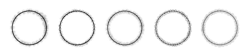 Poster - Round circle frames. Round starry frames. Decorative circle frames. Circles illusttration.  Vector graphic circle frames. Stardust, stars, starry circles