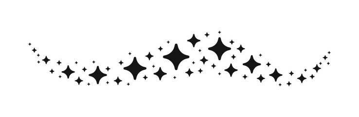 Poster - Sparkle star icons. Shine icons. Stars sparkles vector illustration. Vector flat magic glow. Sparkling light, sparkle dust