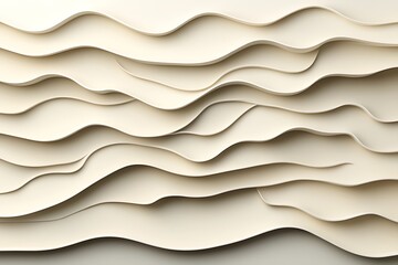 Wall Mural - Abstract layered wavy beige texture background