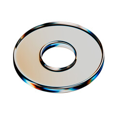 Wall Mural - disk with dispersion glass texture, 3d rendering