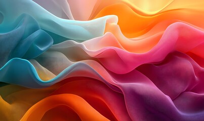 Poster - Abstract Waves of Colors Flowing Seamlessly in a Gradient Pattern of Artistic Design