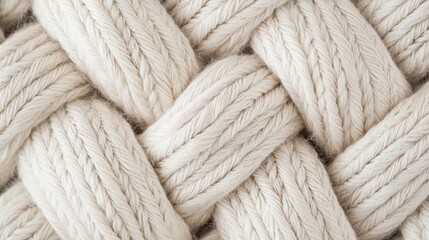 Poster - The close-up shot showcases a beautifully woven design made from natural fiber. The intricate pattern highlights the texture and softness of the material, capturing craftsmanship