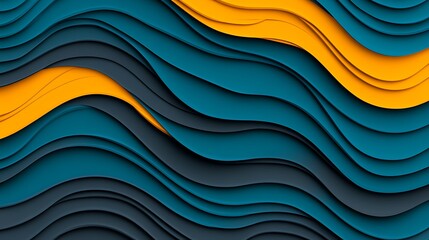 Sticker - Abstract wavy layered graphic design background