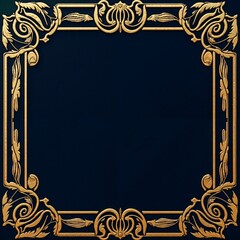 art deco gold wedding border