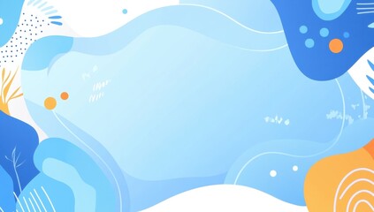 Blue background with simple lines and curves, simple flat style, presentation of light blue gradient background with simple waves, simple line art, corporate background Generative AI