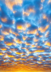 Poster - Colorful sunset cloudscape view from below