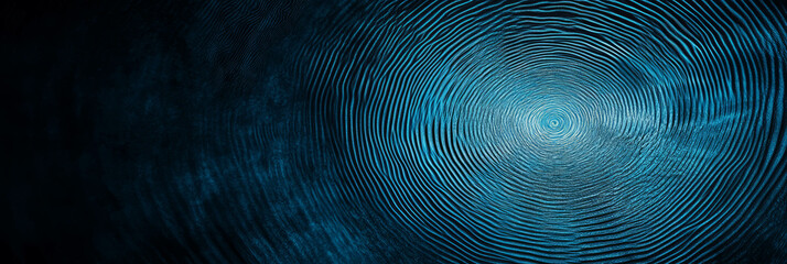 Poster - Concentric ripples in blue water with gentle waves and soft light creating a tranquil atmosphere