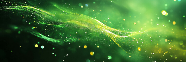 Poster - Emerald green water with ripples and highlights creating a vibrant background design