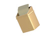 © OlekStock - Golden recycling bin isolated on white background. 3d render