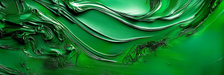 Poster - Bright green texture with smooth surface displaying vibrant color and striking patterns