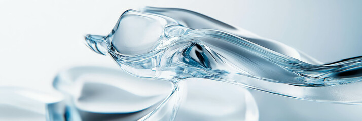 Poster - Clear gel texture exhibits smooth surface and unique light refraction