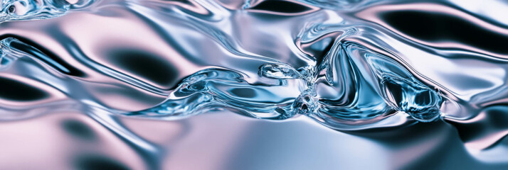 Poster - Clear gel surface with smooth texture reflecting light and creating minimal distortion