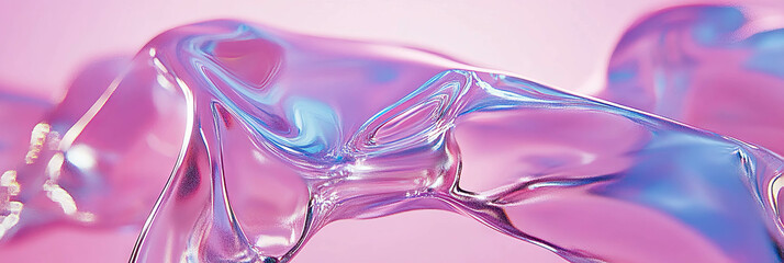 Poster - Captivating texture of clear viscous gel showcasing subtle light refraction and smooth surface
