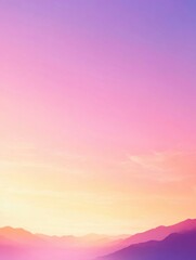 Aufkleber - Beautiful gradient sunrise over the mountains creating a serene and peaceful landscape in the early morning sky. Generative AI