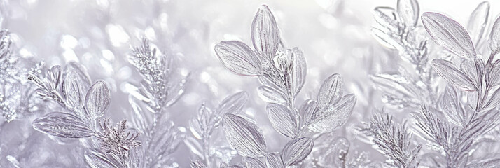 Poster - Crystal clear gel texture with shimmering fibers and intricate light diffusion effects