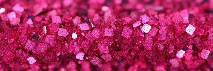Poster - Vibrant dark fluorescent pink gel with a viscous texture and neon glow under ambient light