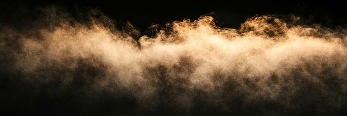Poster - Dusty film texture with deep shadows and fine grain against a black background