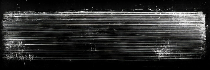 Poster - Dusty film texture with fine scratches and subtle grain on a black background