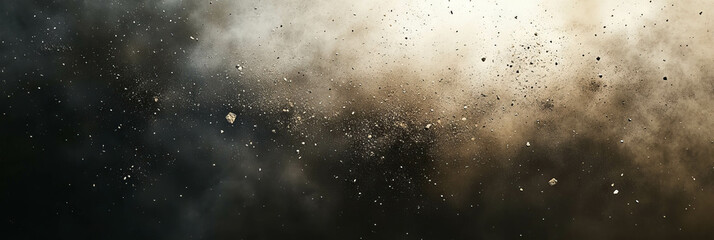 Poster - Dusty film texture showcasing varied particles against a reflective background