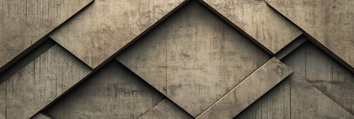 Poster - Geometric interlocking squares with smooth surface and subtle earth tones create calming structure