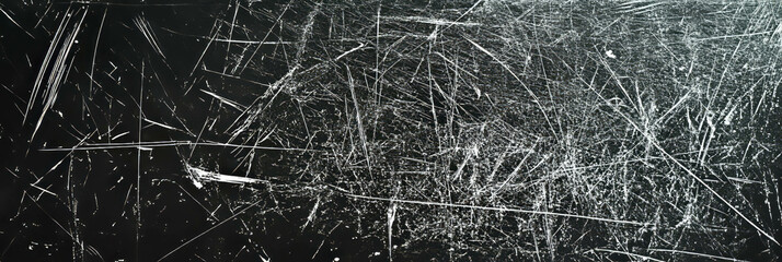 Poster - Textured background of heavily scratched film with random scratches and grainy shadows
