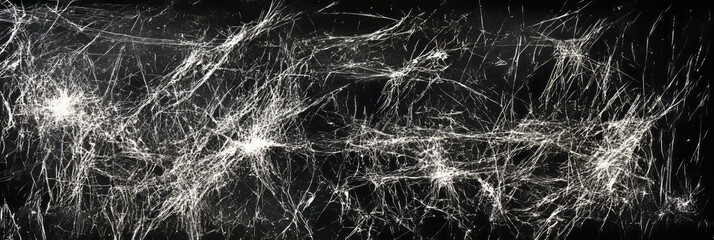Poster - Textured background of heavily scratched film with dust and coarse grain details