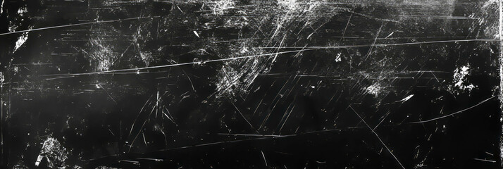 Poster - Texture of heavily scratched film showcasing random short scratches and deep shadows