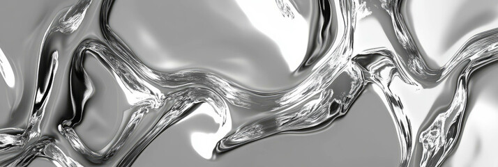 Poster - Highly viscous transparent gel texture showcasing strong surface tension and minimal distortion