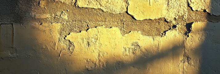 Poster - Elegant texture of light gold wall with subtle grunge patterns and soft lighting