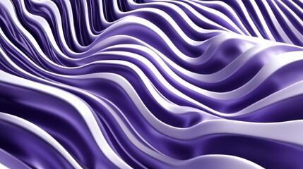 Poster - Abstract purple and white wavy background with flowing lines and smooth gradient