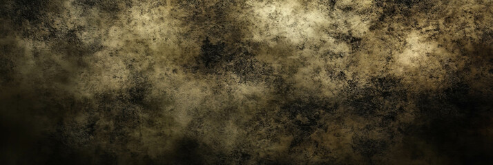 Poster - Bright grunge effect on light metallic gold wall with grainy texture and chaotic details