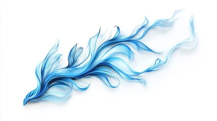 Poster - Abstract Blue Flowing Lines Design