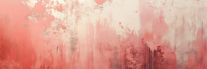 Poster - Light red wall with subtle grunge patterns illuminated by soft lighting