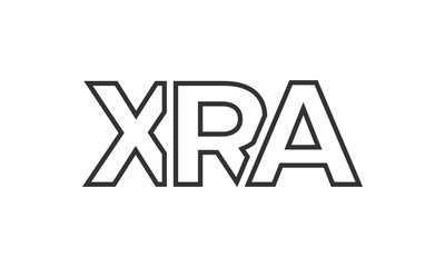 Poster - XRA logo design template with strong and modern bold text. Initial based vector logotype featuring simple and minimal typography. Trendy company identity.