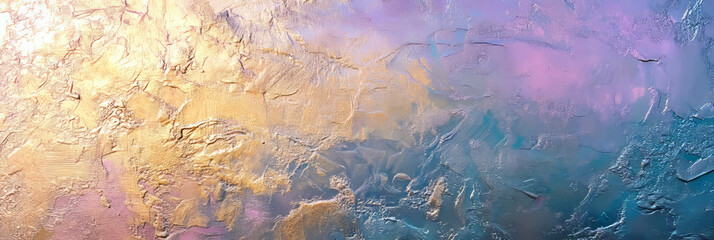 Poster - Subtle color shifts in a metallic pearlescent paint texture on a smooth surface