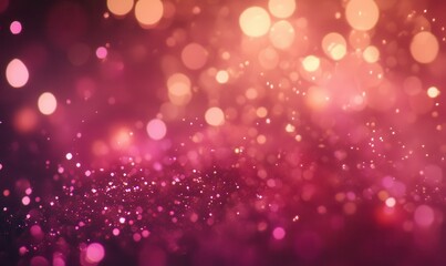 Wall Mural - Shimmering pink glitter background with soft bokeh effect ideal for creative designs