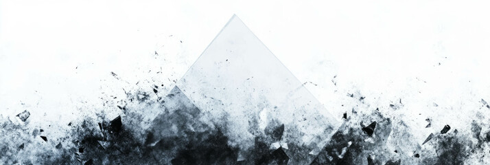 Poster - dynamic black and white textured composition showcasing blurred geometric patterns