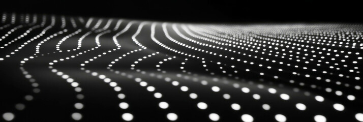 Poster - Mottled black and white texture with dense dots and shadows creating a chaotic appearance