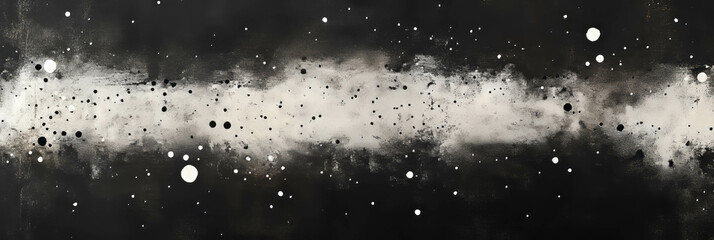 Poster - Mottled black and white texture with fine spots creating a chaotic visual effect