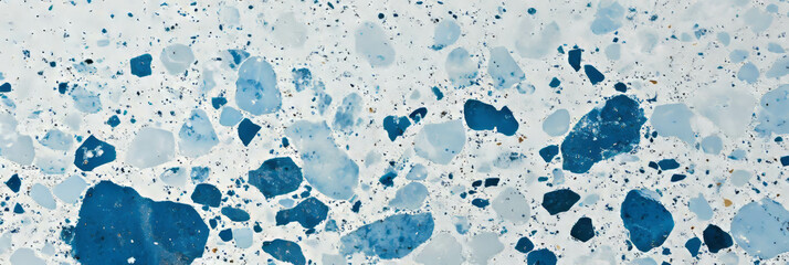 Poster - Mottled blue and white texture with subtle patterns and scattered spots enhances visual appeal