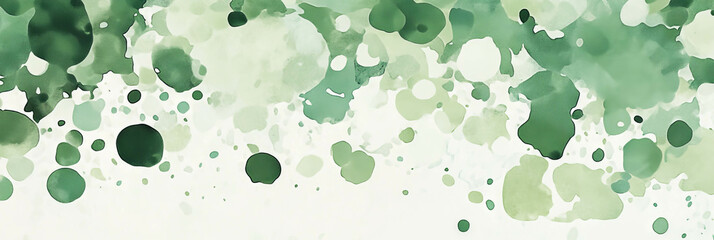 Poster - Mottled green and white texture with scattered spots and bright highlights in a soft blend